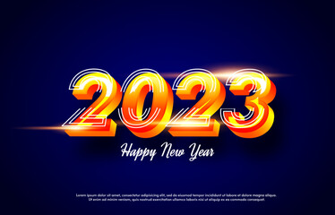2023 new year banner poster background with style model number,