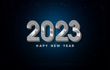 2023 new year banner poster background with style model number,