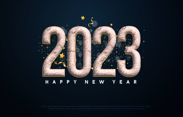 2023 new year banner poster background with style model number,