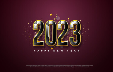 2023 new year banner poster background with style model number,