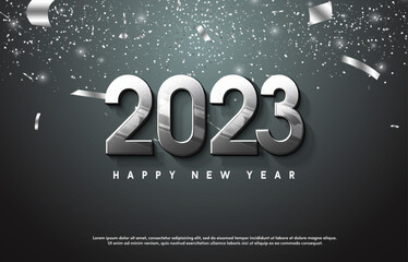 2023 new year banner poster background with style model number,