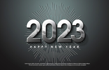 2023 new year banner poster background with style model number,