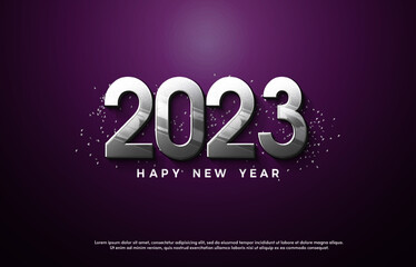 2023 new year banner poster background with style model number,