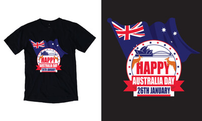 Fototapeta premium Australia Day t shirt design vector