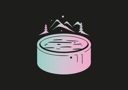 Vector Logo Illustration Of A Hot Tub 