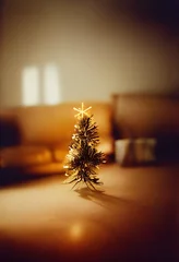 Fototapeten golden christmas tree © sakuracorp