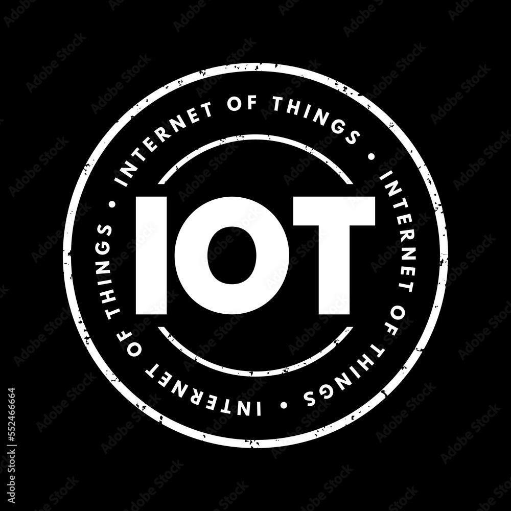 Poster iot internet of things - physical objects that are embedded with sensors, software, and other techno