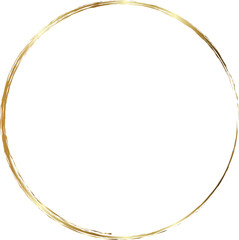 Gold circle frame. Hand Drawn geometric