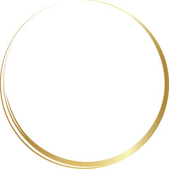 Gold circle . Hand Drawn geometric