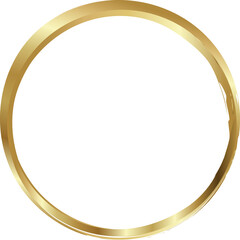 Gold circle frame. Hand Drawn geometric
