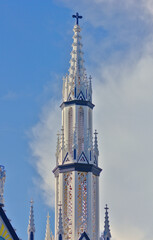 Obraz premium detail of a gothic church tower