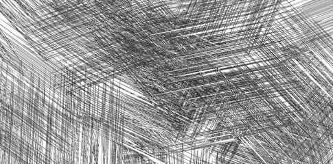 Abstract line scratch texture black and white vector