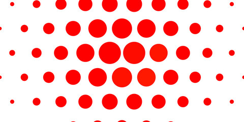 Light Red, Yellow vector background with bubbles.