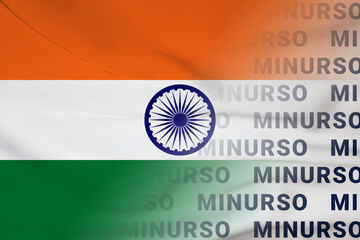 India flag MINURSO banner organization