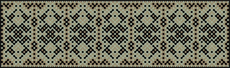 Multicolor truchet tiling connections illustration