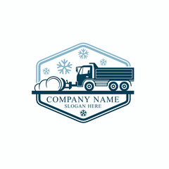 illustration of snow plows truck, vector art.