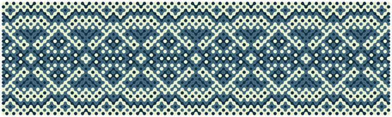 Multicolor truchet tiling connections illustration