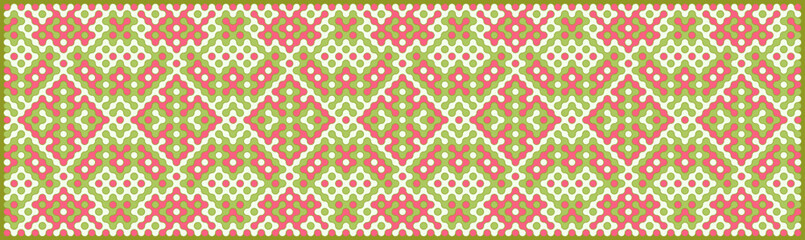 Multicolor truchet tiling connections illustration