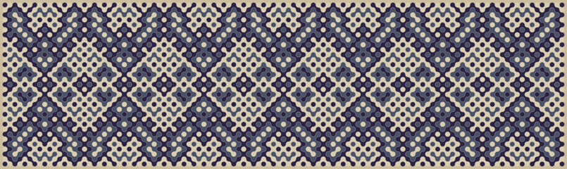 Multicolor truchet tiling connections illustration