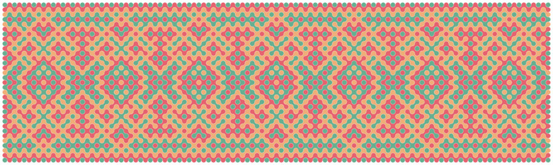 Multicolor truchet tiling connections illustration