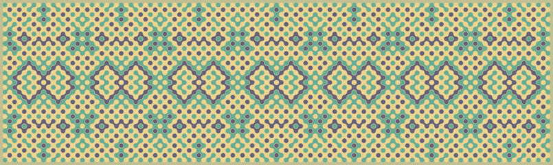 Multicolor truchet tiling connections illustration