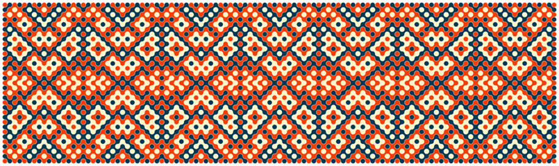 Multicolor truchet tiling connections illustration
