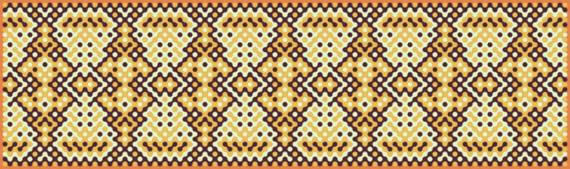 Multicolor truchet tiling connections illustration