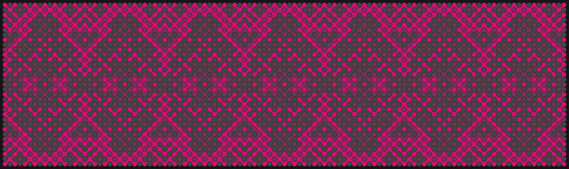 Multicolor truchet tiling connections illustration