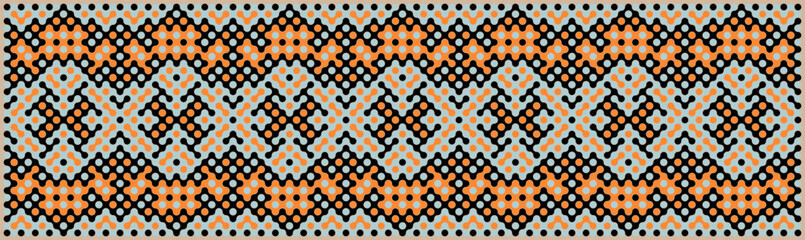 Multicolor truchet tiling connections illustration