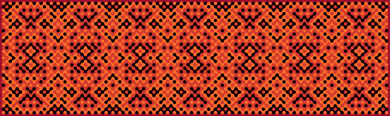 Multicolor truchet tiling connections illustration