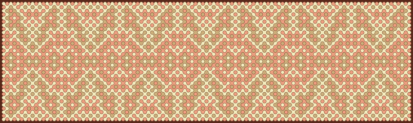 Multicolor truchet tiling connections illustration