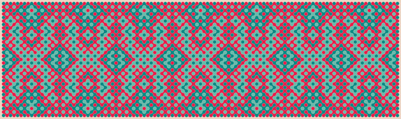 Multicolor truchet tiling connections illustration