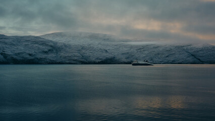 ferry on the lake