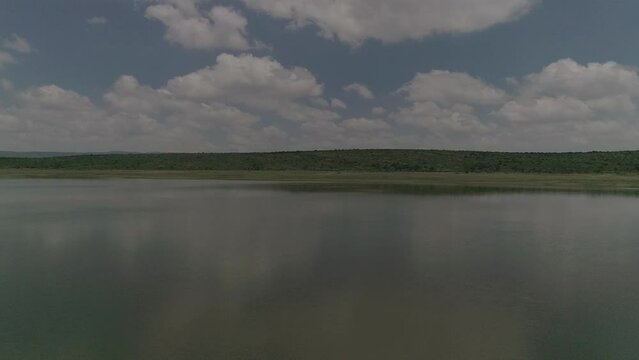 clouds over the lake