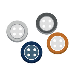 Different buttons on white background