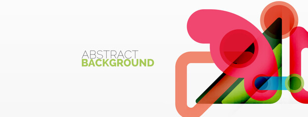 Geometric primitives. Lines, circles abstract background