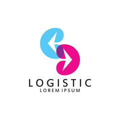 Obraz premium Logistic logo for Business and Company. Vector template design for delivery service.