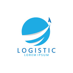 Fototapeta premium Logistic logo for Business and Company. Vector template design for delivery service.