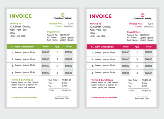 Invoice minimal, clean invoice, Elegant invoice
Bill form business invoice accounting vector Invoice template design