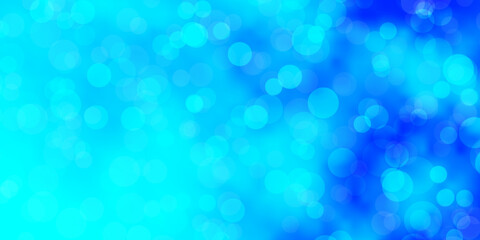 Light BLUE vector background with circles.