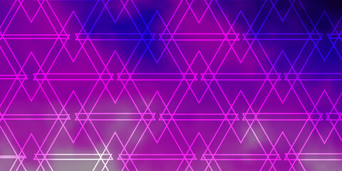 Light Purple, Pink vector backdrop with lines, triangles.