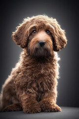Fototapeta premium Cute dog. Generative AI Art.