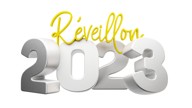 The best 3d Lettering Reveillon 2023 render