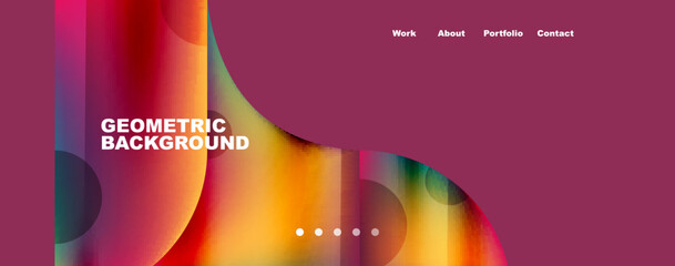 Metallic shiny fluid colors with geometric elements. Geometric abstract background for Wallpaper, Banner, Background, Card, Book Illustration, landing page