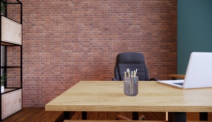 3D DESIGN INTERIOR OFFICE MILENIAL PROPERTY