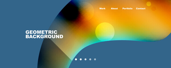 Geometric flowing shapes abstract background. Vector Illustration For Wallpaper, Banner, Background, Card, Book Illustration, landing page