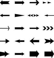 Vector Arrows set. Simple arrows icon illustration on white background..eps
