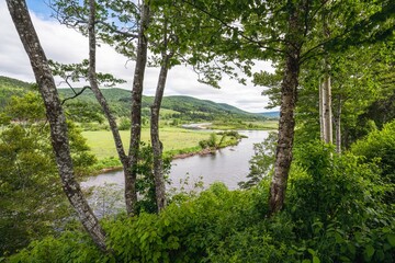 Margaree river in Fordview at Cape Breton Island, Nova Scotia, Canada