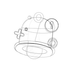 Notificación, notification, icono, icon, vector, 3d.