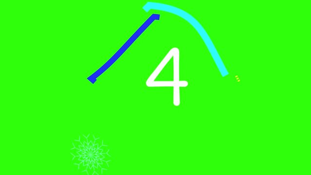 count down from 5 to 1 animation with blue border movement art rotation blue rope count dowm